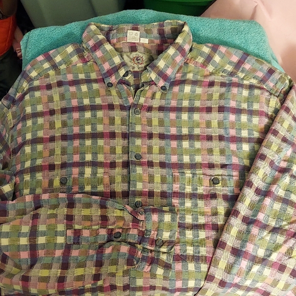 Territory Ahead  Multicolor Pastel Plaid Woven Shirt - Picture 1 of 8